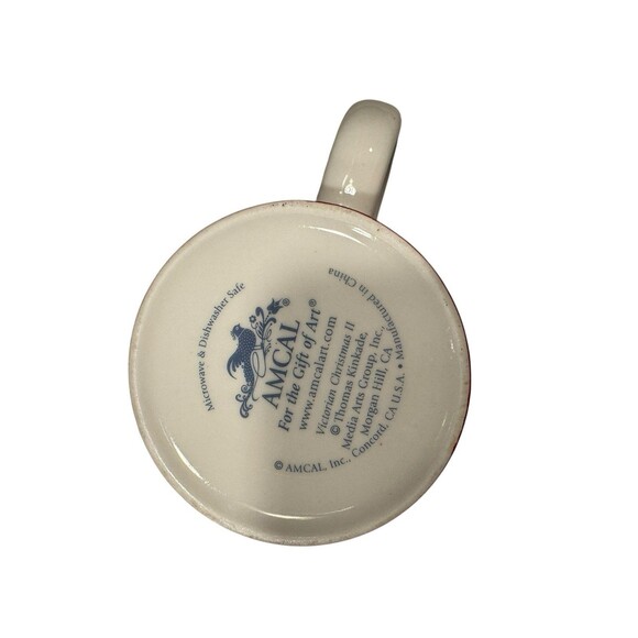 AMCAL Thomas Kinkade Christmas II Coffee Mug with Holiday Screen EUC Collectible - Picture 7 of 9